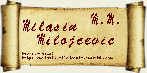 Milašin Milojčević vizit kartica